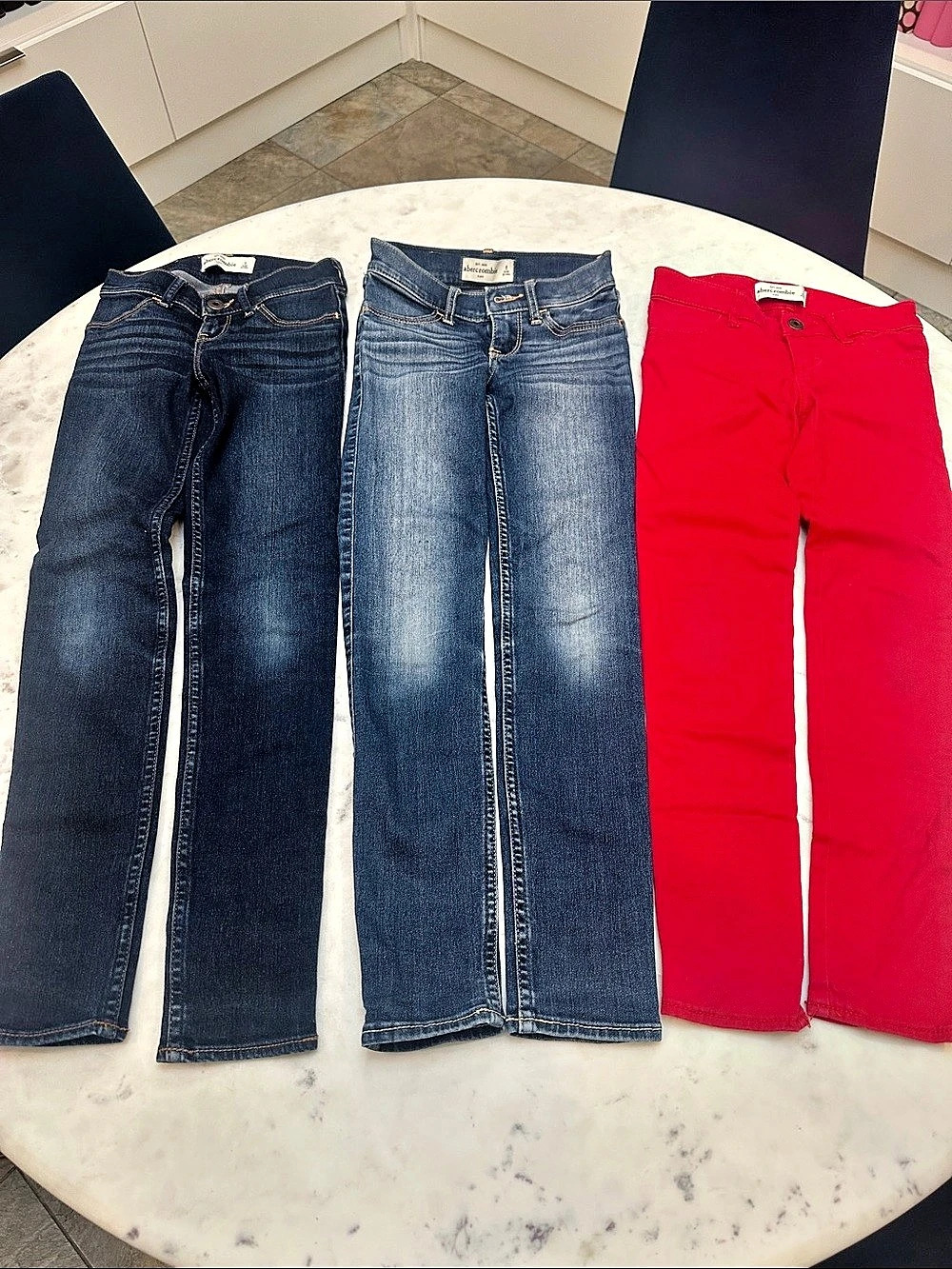 Abercrombie Girls Size 8 Jeans 3 piece bundle